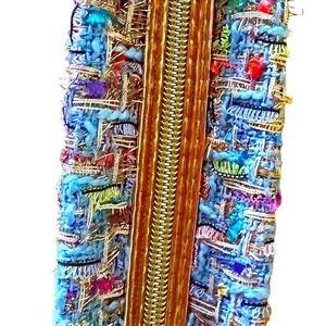 NWOT Tweed Clutch Wristlet Travel Accessories‎ Zip Closure